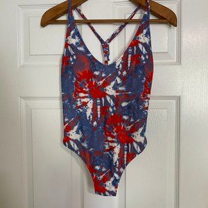 Volcom Red White & Blue One-Piece Swimsuit